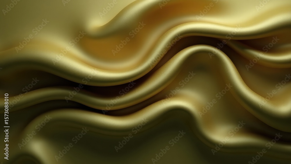 Fototapeta premium Golden Folds of Elegance Flow in Silken Gentle Grace