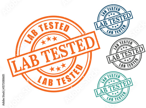 Lab Tested Stamp Vector Set, Quality Verified Product Label  