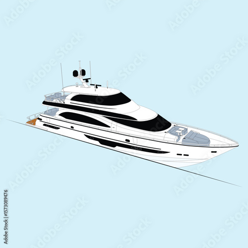 ship Line Art Illustration
