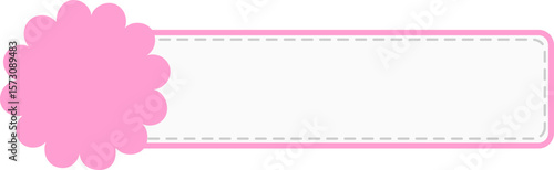 pink frame with a name label