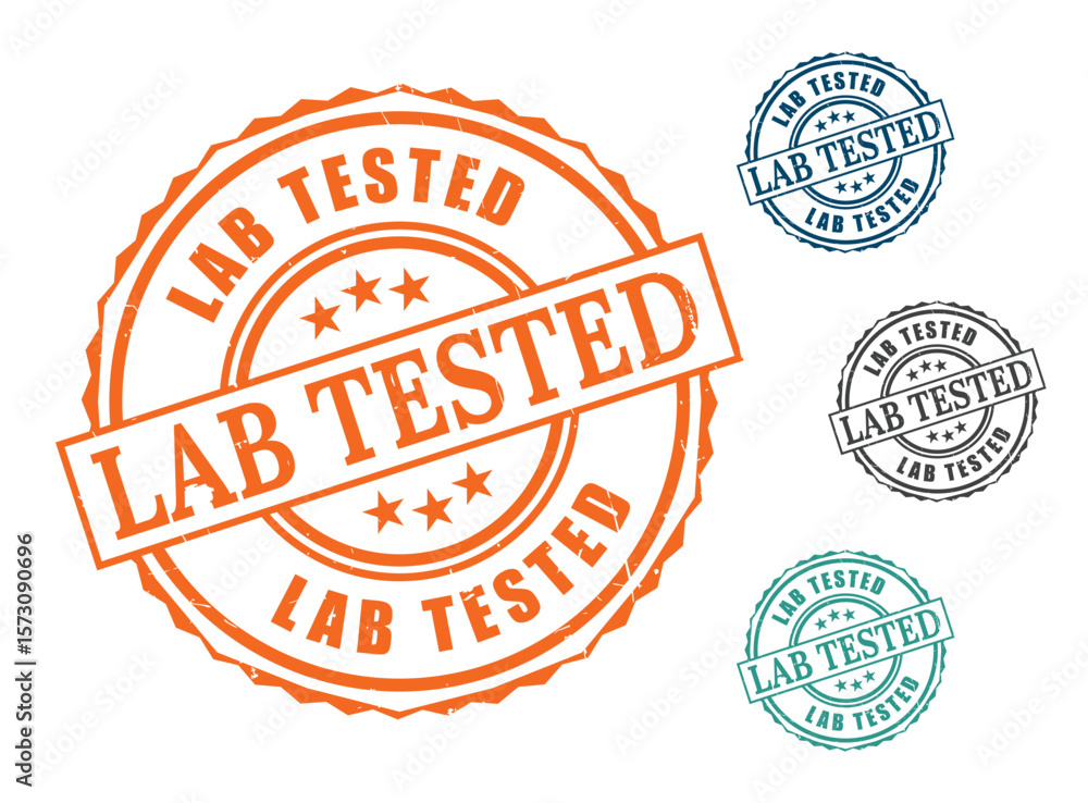 Obraz premium Product Safety Certification Seals, Lab Verified Label Vector Pack 