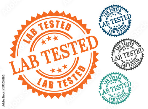 Laboratory Tested Icons, Verified Product Quality Label Set  