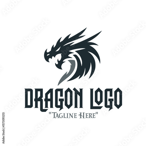 Wallpaper Mural Fierce Iron Dragon Logo in Metallic Colors for Powerful Branding and Strong Identity
 Torontodigital.ca