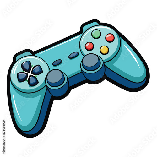Simple game controller outline, perfect for gaming, entertainment, or technology designs on a white background.