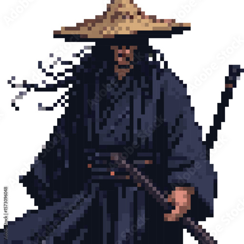 Mysterious Samurai Character Pixel Art