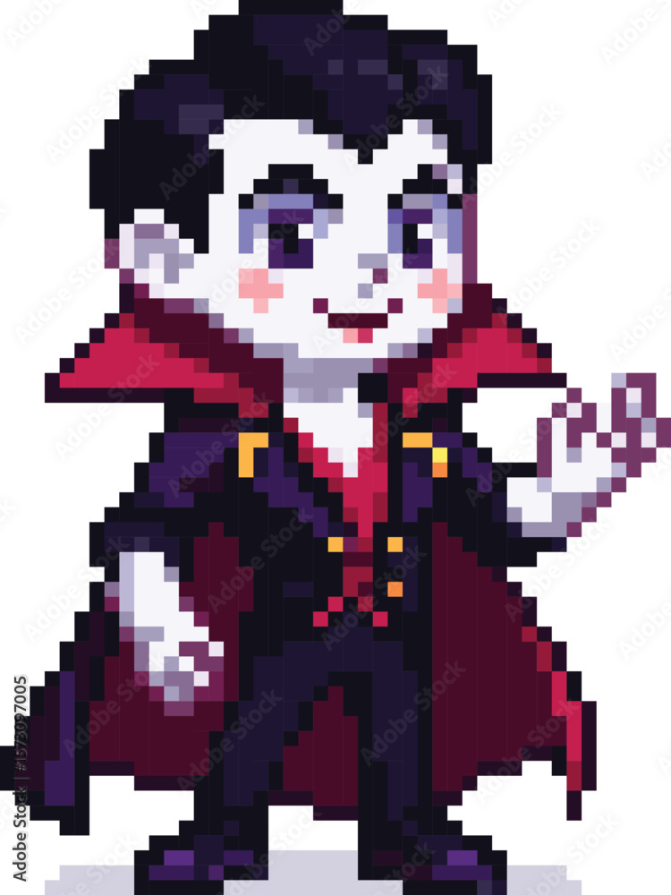 Fototapeta premium Vampire Character Pixel Art