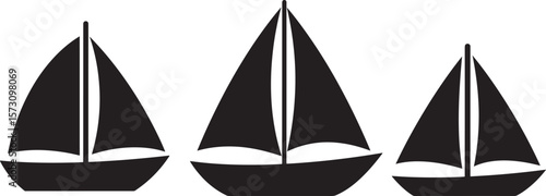 Elegant sailboat silhouette gliding across the water on a clear day