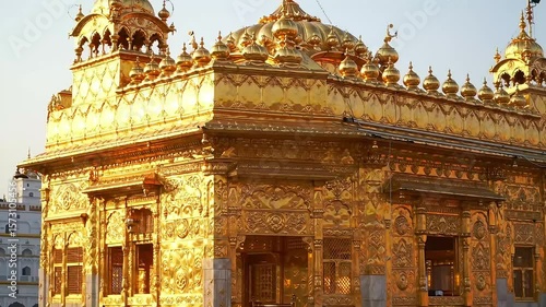 Golden Temple sunrise, India, ornate detail