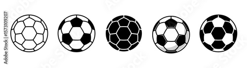 Soccer ball icon. football simple black style, Vector illustration