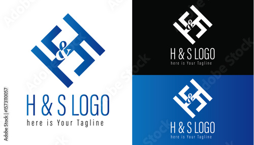 Modern Minimalist Style H and S Lettermark Logo with Geometric Blue Gradient Diamond Shape for Professional Corporate Identity and Creative Business Branding
Professional vector logo design 