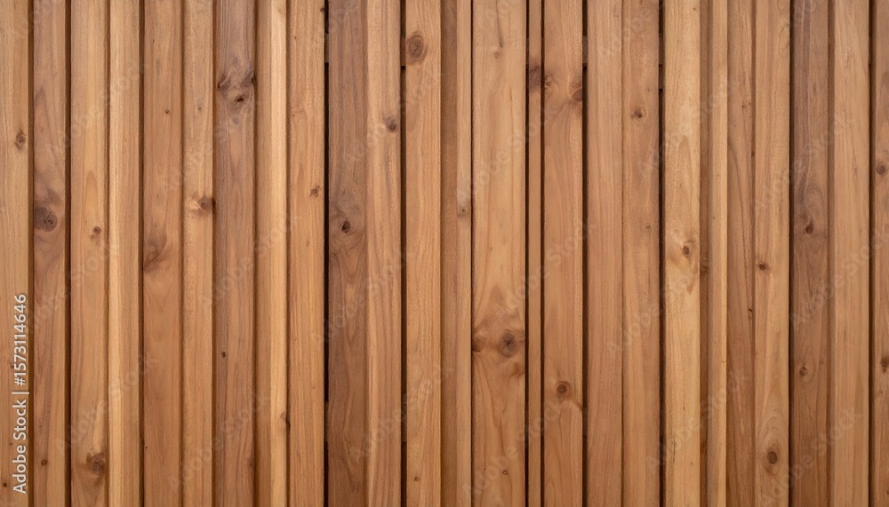Fototapeta premium Warm toned wooden planks arranged vertically create a textured background