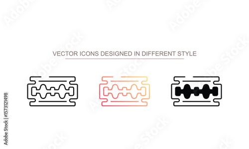 Razor Blade icon design with white background stock illustration