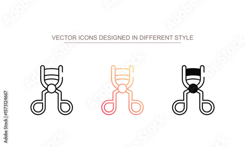 Eyelash Curler icon design with white background stock illustration