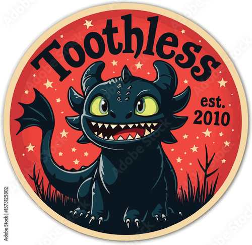 Toothless – Night Fury Dragon T-Shirt Design