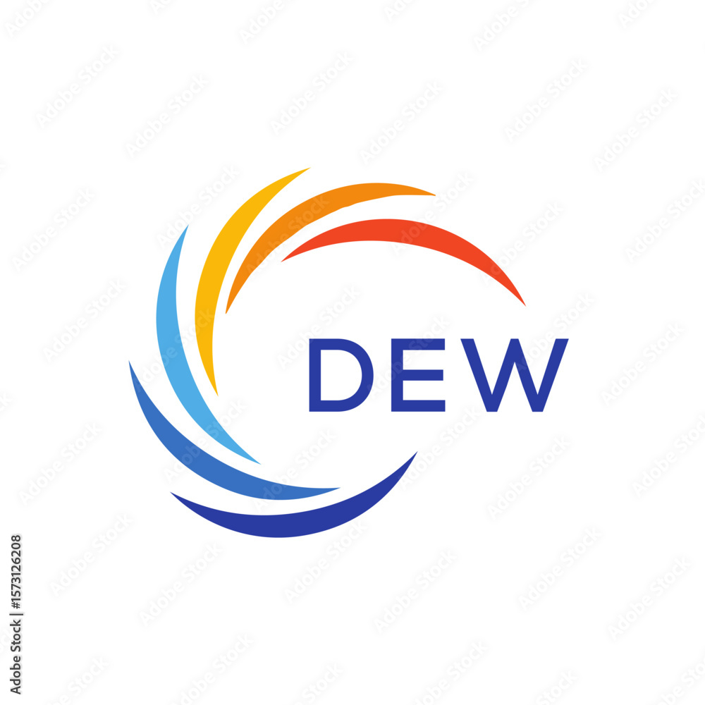 Obraz premium DEW Letter Initial Logo Design Template Vector Illustration