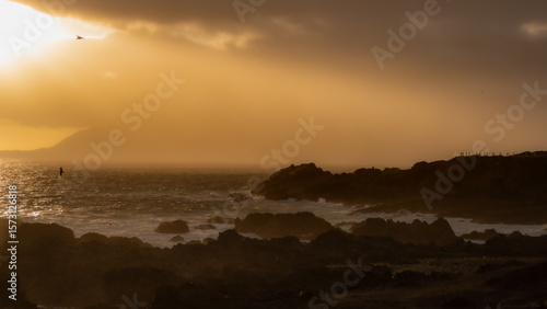 sunset over the ocean