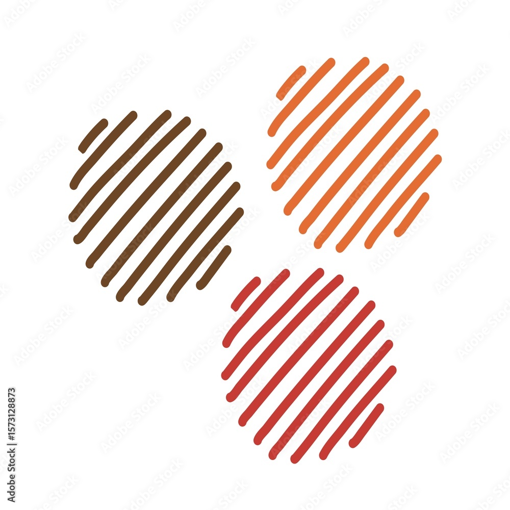 Fototapeta premium Abstract Art Unique Colorful Line Art Shapes Background