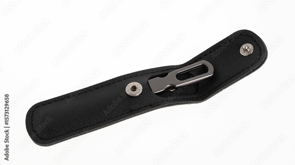 Leather keychain holder with metal clip Leather keychain holder with metal clip