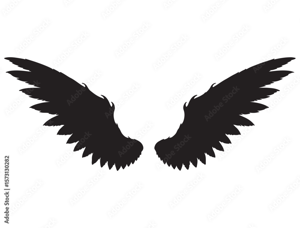 Obraz premium DEVIL WINGS SILHOUETTE