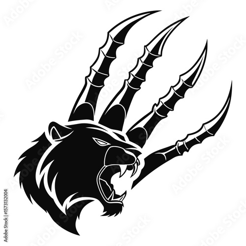 Fierce Panther With Antelope Horns And Sharp Claws Monster Design