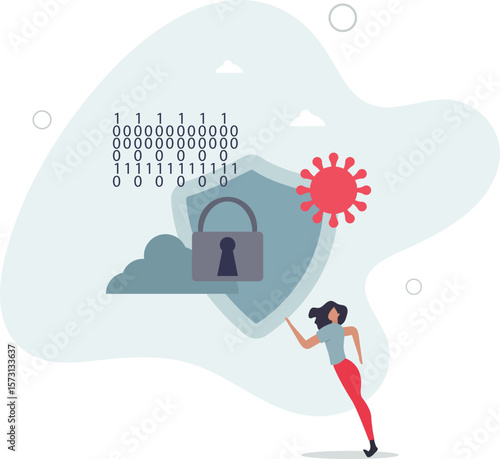 Data privacy and protection for safe private file storage. character life .