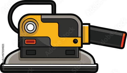 industrial handheld belt sander black vector illustration