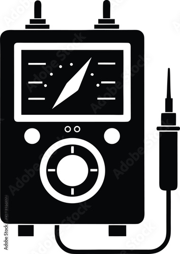 insulation resistance tester vector black silhouette