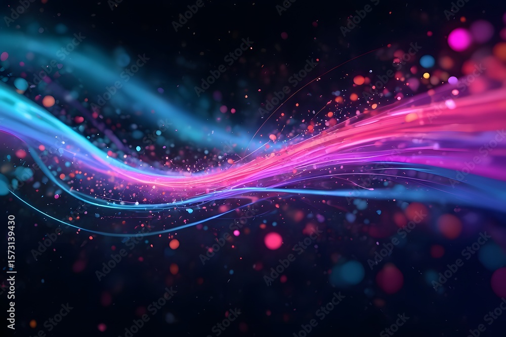 Obraz premium Pink Futuristic Data Stream