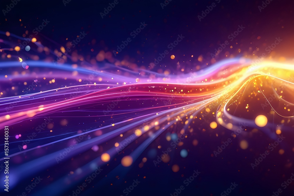 Obraz premium Colorful Energy Data Flow