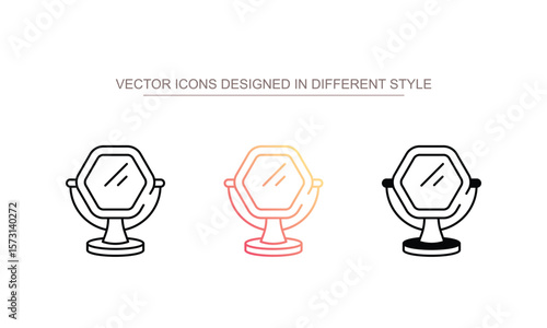 Fotografía Pedestal Mirror icon design with white background stock illustration