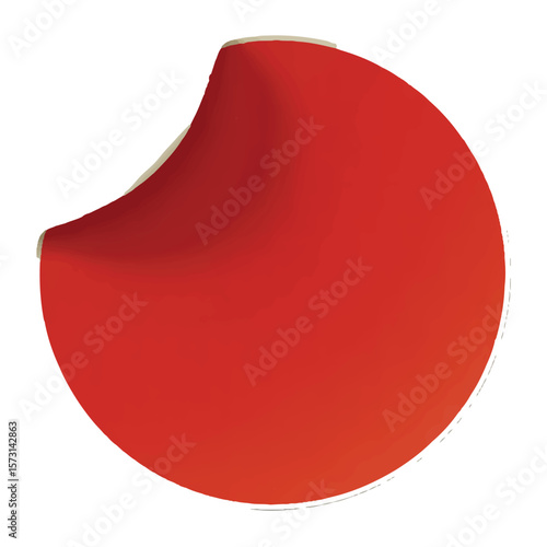 A vibrant red mathematical surface curves gracefully against a clean white backdrop, showcasing its intricate threedimensional form