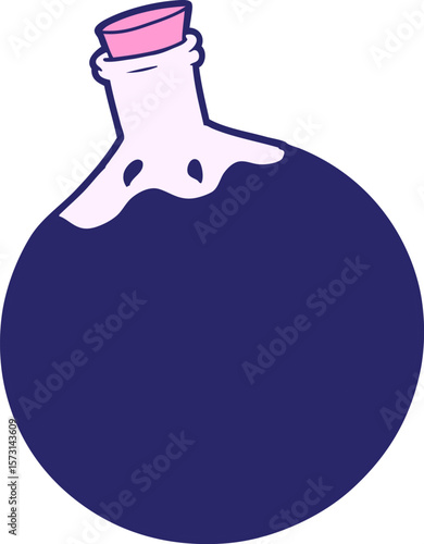halloween potion cartoon in bright neon color