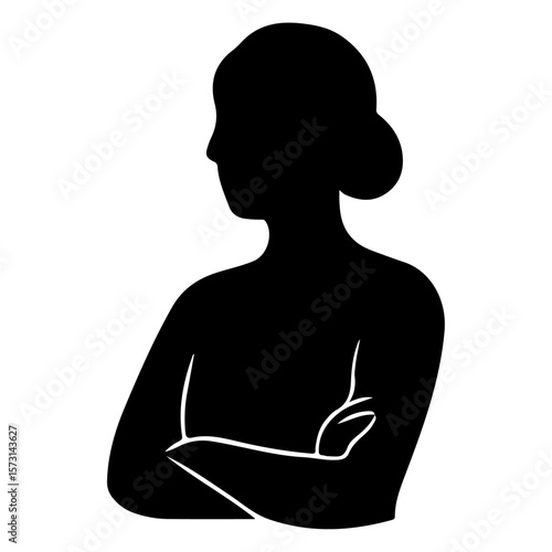 silhouette of a man in a white 