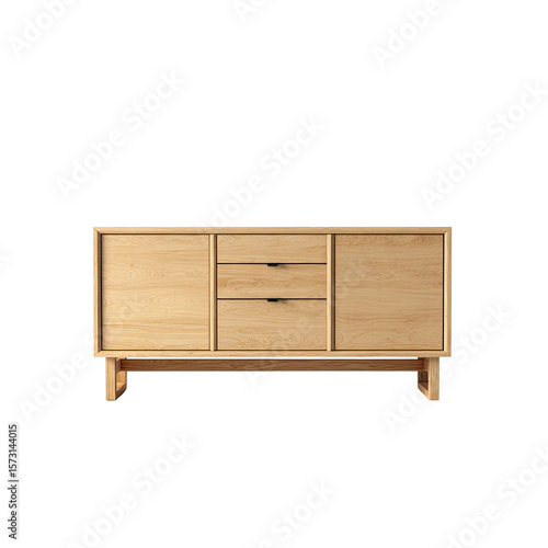 Wallpaper Mural Wooden sideboard cabinet isolated on transparent background cutout Torontodigital.ca