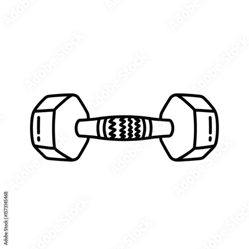 Dumbbell icon in vector style for fitness and gym use  