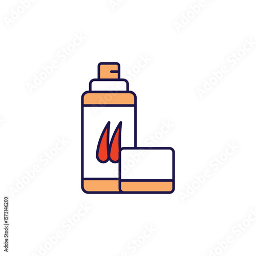 Hair Spray icon design with white background stock illustration