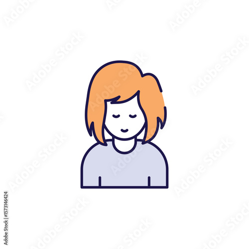 Hair Styling icon design with white background stock illustration