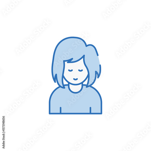 Hair Styling icon design with white background stock illustration