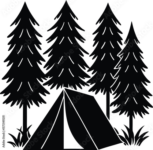 set of trees vector