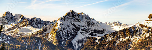 The dolomite mountains in italy panoramic image