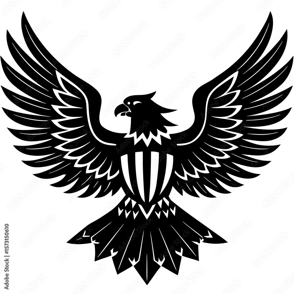 Obraz premium patriotic eagle vector silhouette