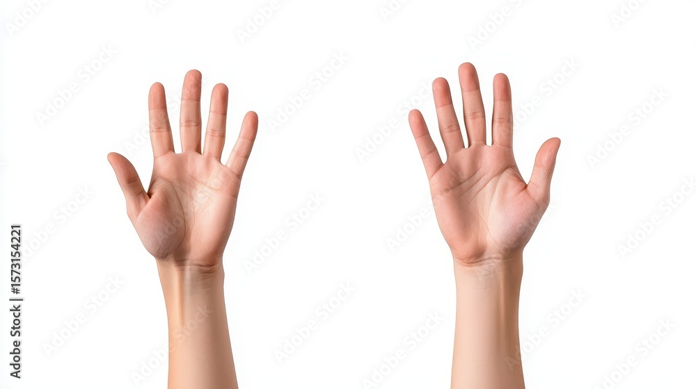 Hands raised in a welcoming gesture on a white isolated background. white background. Open arms a friendly invitation against pure backdrop an image perfect for greeting card design Hands raised in a welcoming gesture on a white isolated background. white background. Open arms a friendly invitation against pure backdrop an image perfect for greeting card design