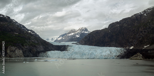 Margerie Glacier in Glacier National Park on a Moody Cloudy Day