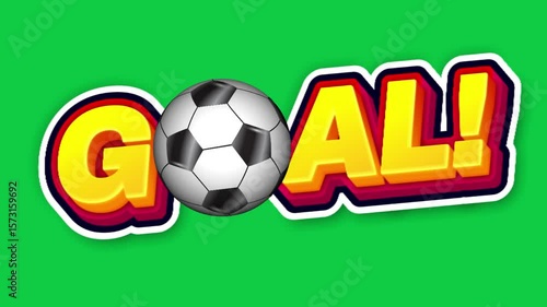 Wallpaper Mural Goal text animation on green screen Torontodigital.ca