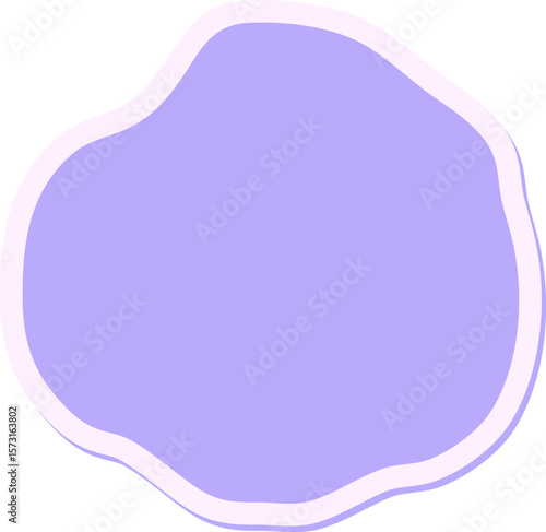 expressive shape blob sticker in bright neon color