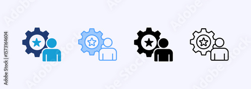 Talent Management Icon Set Multiple Style Collection