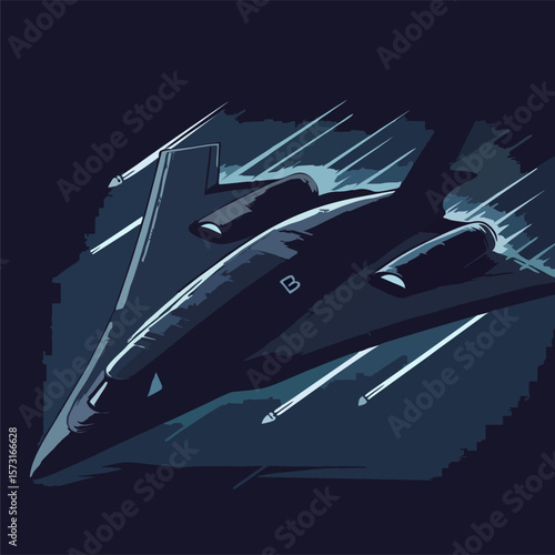 Stealth Bomber Vector – B2 Spirit Jet Design