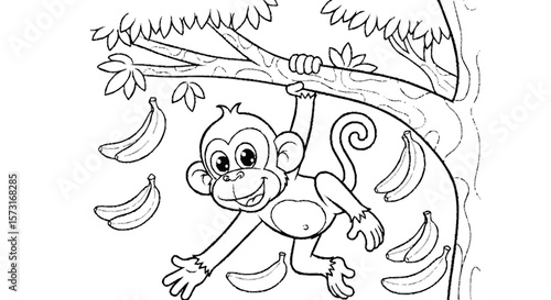 “Happy Animals to Color”generative ai