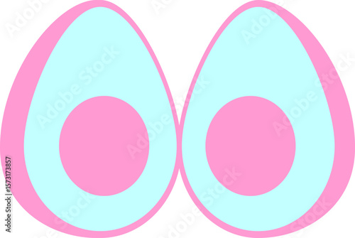avocado in bright neon color