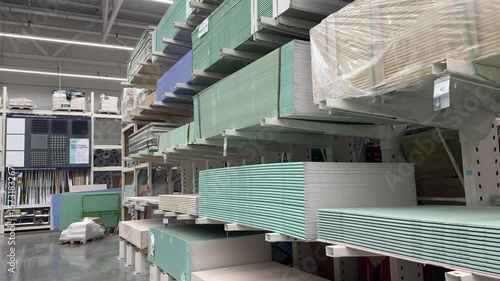 hardware store-warehouse, drywall racks on sale.